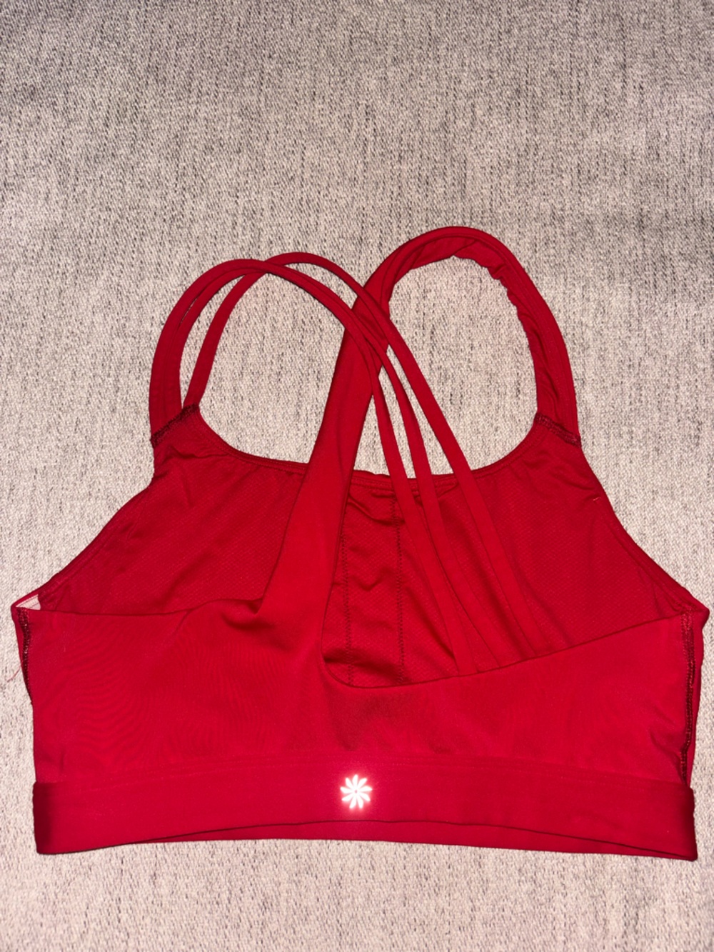 Athleta Red Strappy Sports Bra